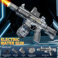 LED Light Up Automatic Electric Water Gun for Kids, Summer Outdoor Squirt Toy