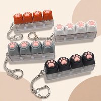 1PC Silicone Soft Cat Claws Keychain Key Ring Pendant Mobile Phone Backpack Pendant Desktop Accessories Decompression Press Tool
