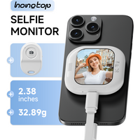 HONGTOP Mini Phone Vlog Selfie Monitor, used for selfies/vlog videos, compatible with iPhone rear camera selfie screen