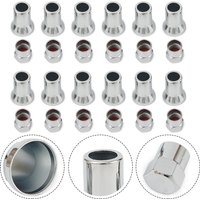 12Pcs/set Silver TR413 Chrome Auto Truck Tire Wheel Tyre Valve Stem Sleeves Hex Cap Auto Truck Parts Stem Sleeves 1.2x0.8cm
