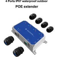 4 Ports Outdoor IP67 POE Extender POE Repeater Waterproof POE Switch 10/100/1000Mbps
