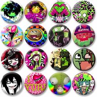 Rawr Xd Aesthetic Enamel Pins Y2K Funny Cartoon Characters Badge Fashion Jewelry Accessories Round Snap-in Brooch on Backpack