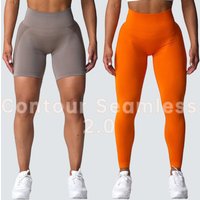 Contour 2.0 Seamless Leggings Women Soft Spandex GYM Shorts Sports Push Up Fitness Clothes High Waist Yoga Pants Workout Tights