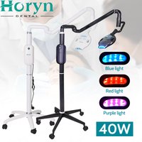 40W 8 Leds Dental Touch Display Screen Teeth Whitening machine 3 colors moveable bleaching lamp floor standing wheels