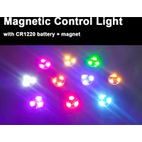3pcs X Magnetic Control Light Super Bright 3LED Wireless LED Lamp W CR1220 Battery + Magnet DIY Gunda Robots/Sandtable Model