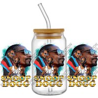 Popular Rap Superstar A$AP Rocky Snoop Dogg 16oz UV DTF 3D Transfer Sticker Decals Wrap For Glass Can Cup Fashion Craft DIY