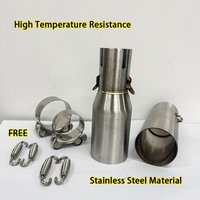 AliExpress NONE 51mm Universal Motorcycle Exhaust Pipe Stainless Steel Slip-On Muffler With Clamp Deep Sound For Dirt Bike Street Bike Scooter