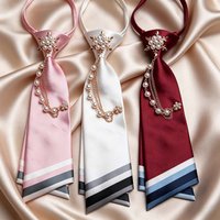 1PCS No-Sew Beaded Floral Tie, Double-Layer Necktie, Suitable for Casual Streetwear, Birthday Parties Accessories and Daily Wear