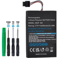 Pickle Power 6600mAh Wii U Gamepad Battery Replacement for Nintendo Wii U Gamepad WUP-010 WUP-012