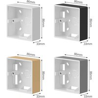 86 Type Mounting Box Prastic External Mounting Box Standard 86mm*86mm Wall Surface Switch Socket Box Depth 35mm