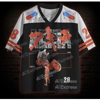 (ZZ) New Dark Series, Street Trendy Quick Drying Mesh Jersey, Sports Breathable Adult V-neck T-shirt, Handsome and Comfortable