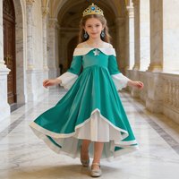 Rosalina Dress Girls Peach Cosplay Kids Party Princess Costume Birthday Halloween Carnival Performance Dresses Children Clothing