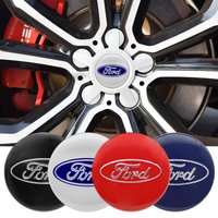 4Pcs 56/60/65mm Car Wheel Center Hub Cap Stickers For Ford Focus Fiesta Ranger Mondeo S-MAX Kuga Mustang Car Emblem Badge Decal