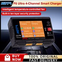 HOTA D6S 600W Dual Channel RC Battery Charger Smart Balance Charger 2S-6S Lipo LiHV for RC Drone FPV Model Aircraft RC