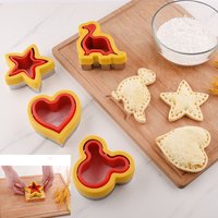 6 Unique Cookie Cutters! Dinosaur to square Mickey & more 6 - set Non - toxic, sturdy. Create charming baked goods with ease.