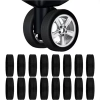 16pcs Silicone Wheel Protector Luggage Compartment Wheel Protect Cover Trolley Case Silent Caster Sleeve Suitcase Accessories