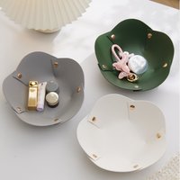 1pc Jewelry Tray Foldable Organizer Desk Entryway Key Bowl Small Decorative Trinket Dish Vanity Holder