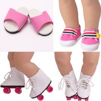 18 inch doll girl casual shoes doll casual shoes slippers roller skates doll daily shoes suitable for 18 inch doll accessories