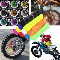 Universal Dirt Bike Spoke Covers Motorcycle Wheel Rim Spoke Wrap Kit Skins Protector Cover For Motocross Bicycle Bike