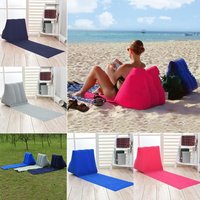 Matelas de voyage gonflable pliable, tapis de plage doux, lit à Air, siège de chaise, Camping, plage, loisirs, chaise longue, coussin d'oreiller arrière