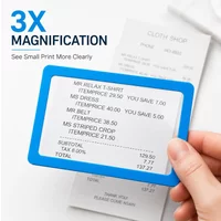 1-10pcs Slim Pocket Magnifying Glass 3X, Portable Reading Pocket Magnifier for Small Print, Books, Labels,Receipts Easy Carry