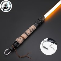 TXQSABER Boone Kestis Smooth Swing Lightsaber Neo Pixel Heavy Dueling Metal Hilt Laser Sword with WS2812 Blade Melt Force Drap
