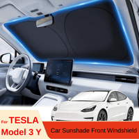 For Tesla Model Y Juniper Model 3 Highland 2026 Windshield Sunshade Sun Blockage Foldable Heat Insulation Sunshade Storage Bag