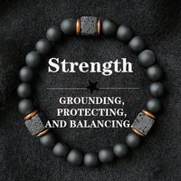 The Best-selling Men's Volcanic Stone Bracelet Square Black Agate and Fashionable Jewelry Are Suitable for Modern Gentlemen