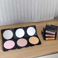 5 Color Face Pressed Powder Matte Oil Control Waterproof Natural Loose Powder Makeup Long-Lasting Moisturize Lip Gloss Cosmetics