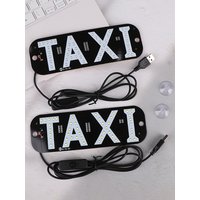 USB LED Taxi Signal Light TAXI Logo Lamp Cab Panel Indicator Light Auto Decoration Lamp Easy Install Cab Light