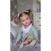 28 Inch Reborn Doll Kit Ying Lifelike Fresh Color Unpainted Soft DIY Doll Parts with Cloth Body and Eyes