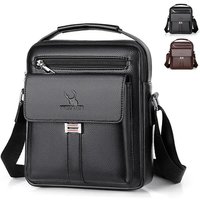 New Men Crossbody Shoulder Bags Waterproof Vintage Men Handbags Large Capacity Pu Leather Bag Man Messenger Bags Tote Bag