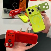 Original Matte Metal Camera Protection For Magsafe Case For iPhone 17 16 Plus 15 14 13 12 Pro Max Magnetic Hard Shockproof Cover