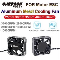 Rocket Surpass Hobby Aluminum Metal Cooling Fan 25/35/35/40/50mm for 1/5 1/8 1/10 RC Crawler Car RC ESC Motor Heat Dissipation