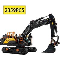 2359PCS MOC Compatibility Technology Machinery Series Volvo Hybrid Excavator Assembling Building Block Children's Toy Gifts