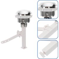PRETYZOOM 48mm Thread Toilet Push Button Single Flush Replacement for Tank Accessory Home Hotel Use