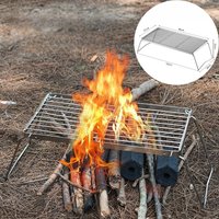 Folding Camping Grate,Fire Cooking Racks,Stainless Steel,Thicker Camp Fire Cooking Racks Draining Backpacking Grill for Outdoor.