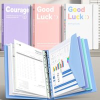 INS Style Loose Leaf A4 File Folder Transparent Detachable Data Book Students Stationery Office Storage Booklet School Office
