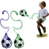 1PC Football Self Trainer Kick Net Pocket Professional Outdoor Sport Nylon Net Basketball Bag Solid Mesh Soccer Ball Carry Bag