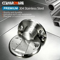 1 PCS Invisible Magnetic Door Stop 304 Stainless Steel Nail-Free Hidden Anti-Collision Mute Self-Locking Floor Door Stop