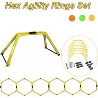 Hex Agility Rings Set Speed Training Ladder Exercising Hurdles Multi Supplies Folding Fitness Football Training Ladder