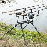 Hirisi Carp Fishing Rod Pod Set for 3 Fishing Rods Bank Sticks Rod Holder Support Fishing Accessories RP151