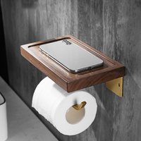 Paper towel rack Black walnut toilet roll rack Creative solid wood paper towel hook bathroom rack