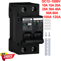 DC1000V MCB Solar DC Circuit Breaker Overload Protection Disconnect Switch 100A 120A 20A 25A 30A 40A 50A 60A Battery Protector