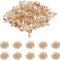 1/3/5Pcs Gold Artificial Hydrangea Flowers Heads Fake Flowers Ornament for Home Decor Christmas Decoration New Year Accessories
