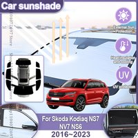 Full Car Covers Sun Visors For Skoda Kodiaq NS7 NV7 NS6 2016~2023 Full Coverages Sunshades Retractable Protection Shade Visor