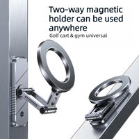 Magnetic Gym Phone Holder for MagSafe, Metal Dual-Magnet Mount for iPhone and Android, 360° Adjustable Tri-Axis, Gym Essentials