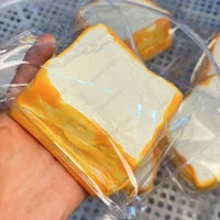 Toast Taba Squishy Double Decker Bread Fidget Toy Food Squeeze Toy Anti Stress ASMR Sensory Party Favors Friends Christmas Gift