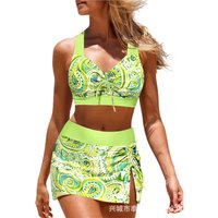 Women Two Pieces Beachwear Summer Fashion Printed Swimming Swimsuit 2025 Sexy Fresh Style Bikini Costume Female Holiday Clothing