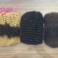 Hot Sale 1B/4# 1B/613# Afro Kinky Curly Bulk Human Hair Brazilian Virgin Remy Unwefted Braiding Hair for Crochet Hand Braiding